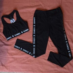 Matching SET Kswiss sports bra + leggings🖤